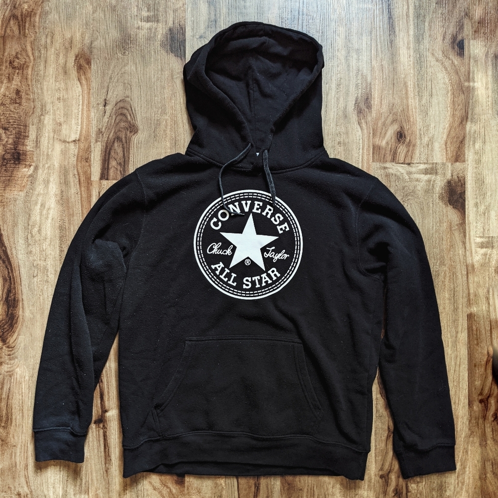 Converse black and white hoodie